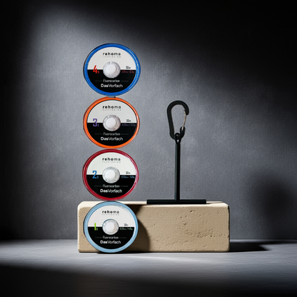 4er Set Fluorocarbon + Spulenhalter
